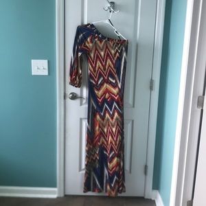 Allen B. one shoulder maxi dress